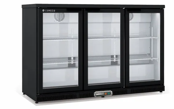 Arrière-Bar Réfrigéré Positif - 307 L - 3 Portes Vitrées