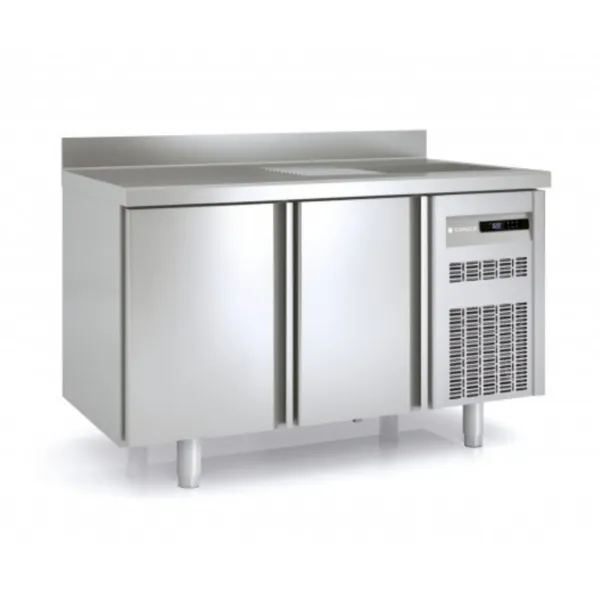 Table Réfrigérée Positive avec Evier - 255 L - 2 Portes - P 700