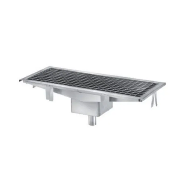 Caniveau de Sol en Inox 100 x 30 cm - Sortie Verticale