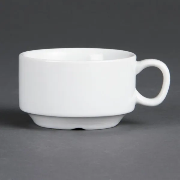 Tasse à Expresso Empilable Blanche 85 ml - Ø 80 mm - Lot de 12
