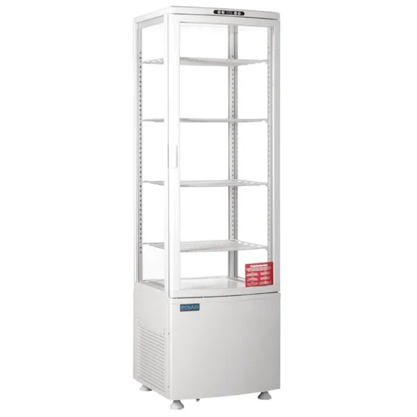 Vitrine Réfrigérée Positive Blanche Porte Incurvée 235 L