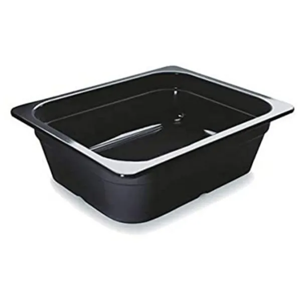 Bac Gastro GN 1/2 Noir Mélamine - Profondeur 65 mm - 4,5 L