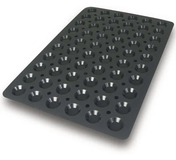 Moule à Gâteaux En Silicone Forme Mini-Tartelette - 60 Pièces