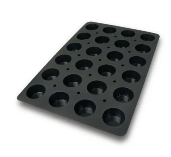 Moule à Gâteaux en Silicone Forme Muffin - 24 Pièces