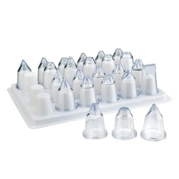 Set de 24 Douilles de Décoration en Acrylique