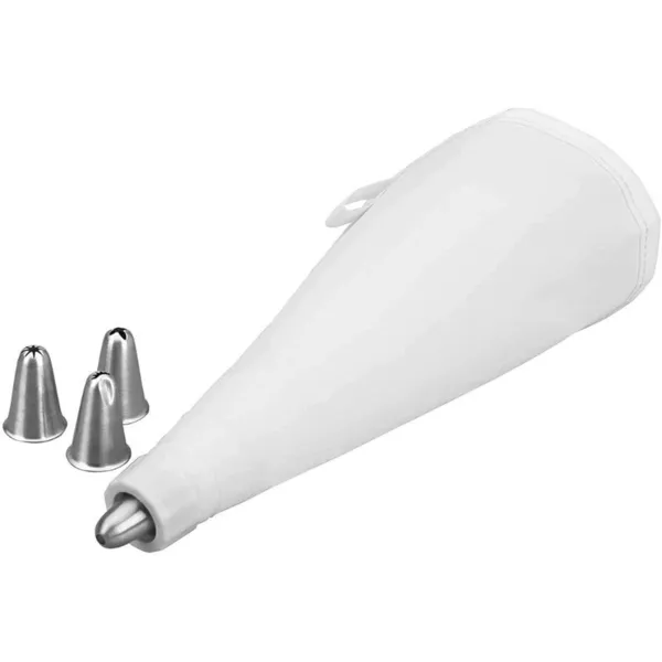 Poche à Douille en Silicone +  4 Douilles Inox - 20 cm