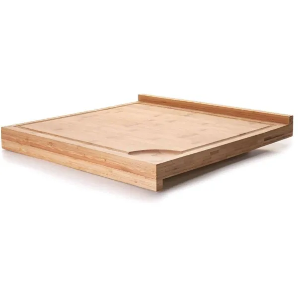 Planche à Découper en Bambou Spécial Rebord - 395 x 380 mm - Epaisseur 40 mm