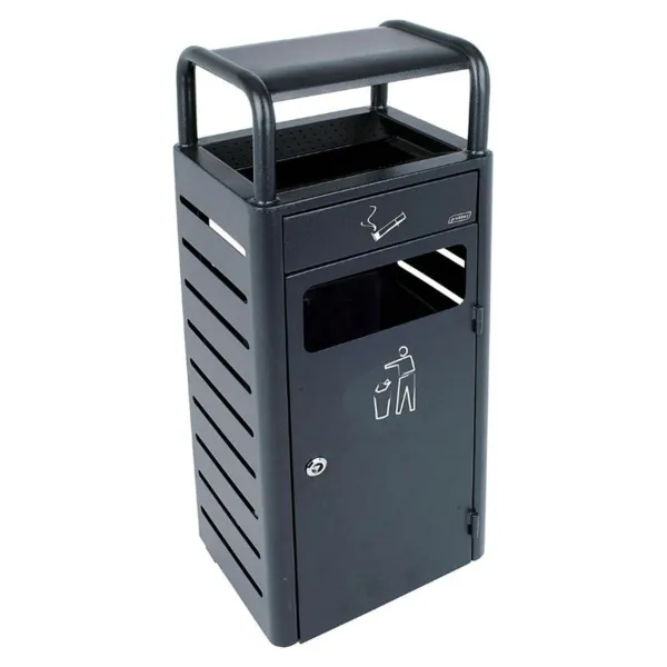 Conteneur avec Cendrier - 20 L - Gris Anthracite