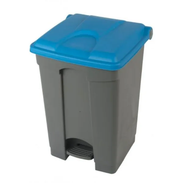 Poubelle à Pédale Grise et Bleue - 45 L