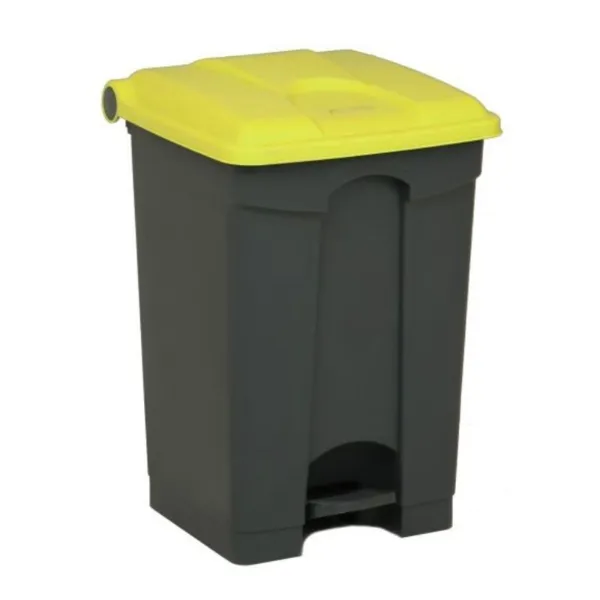 Poubelle à Pédale Grise et Jaune - 45 L