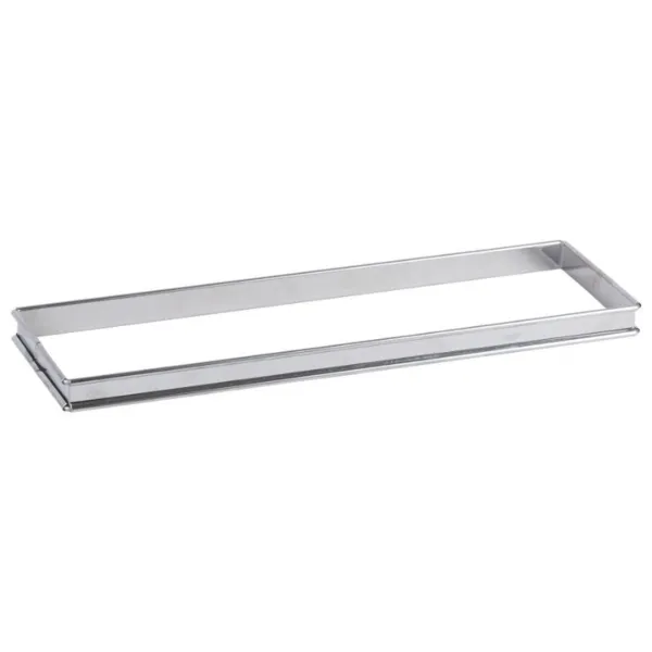 Flan à Tarte Rectangulaire en Inox - 350 x 110 mm