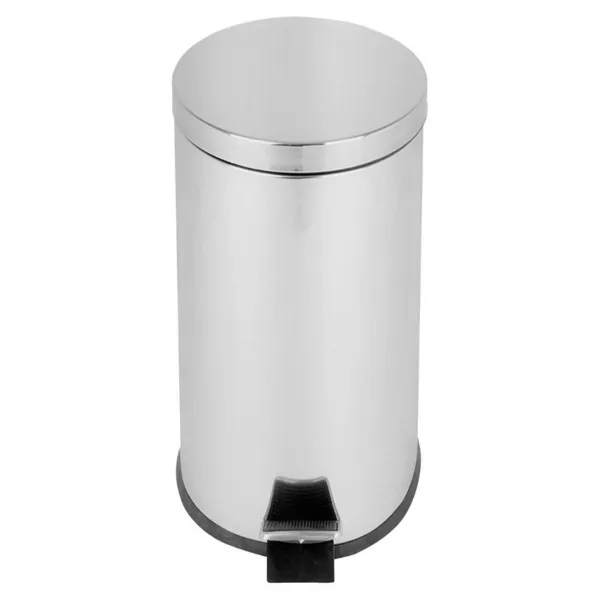 Poubelle à Pédale Cylindrique Inox Miroir - 30 L