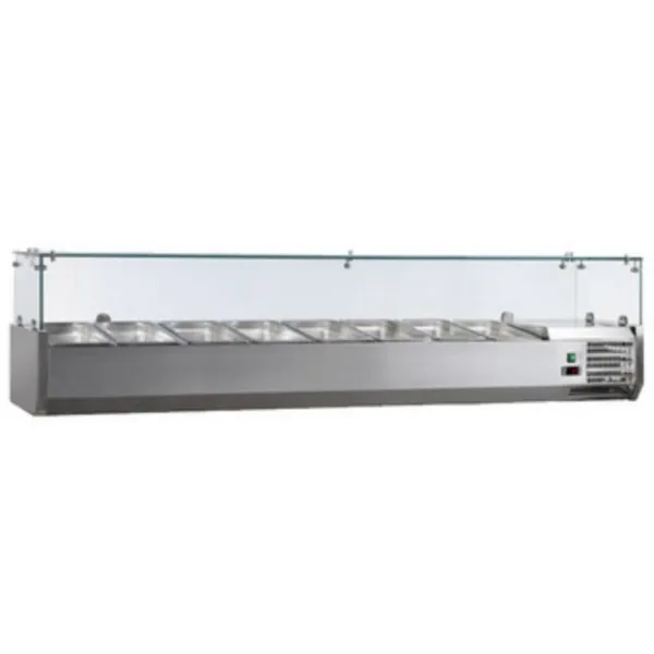 Saladette Réfrigérée à Ingrédients en Inox - 8 GN 1/3