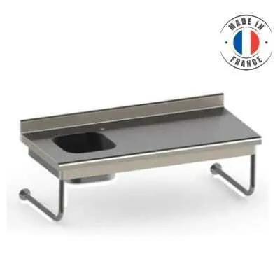 Table du Chef Suspendue avec Cuve à Gauche - L 1200 mm