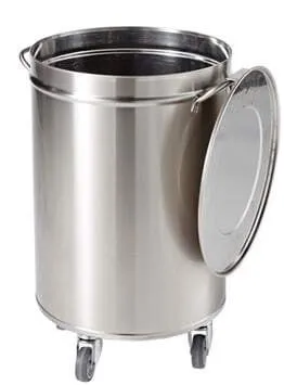 Poubelle Inox Manuelle - 90 L