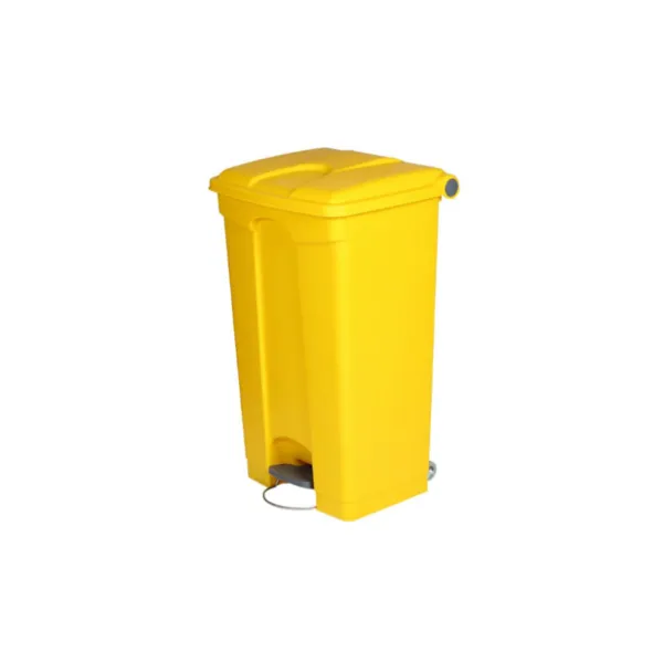Poubelle à Pédale Jaune - 90 L