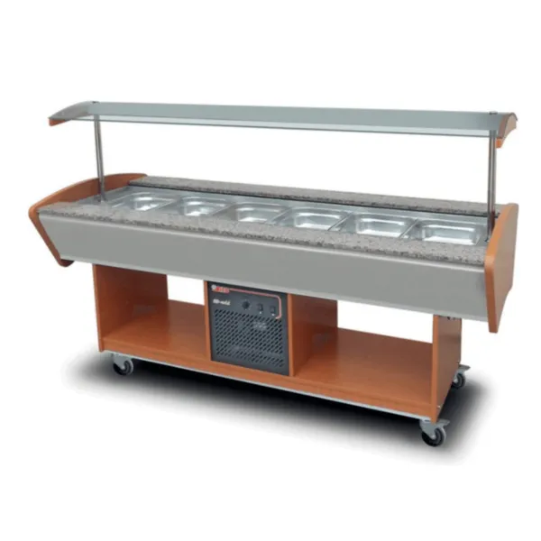 Buffet Réfrigéré Central - 6 Bacs GN 1/1