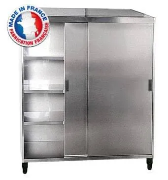 Armoire Haute à 2 Portes Coulissantes - L 1400 mm