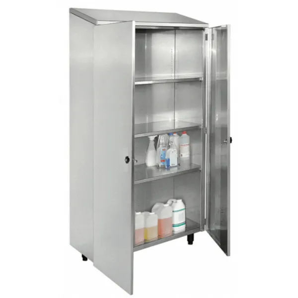Armoire de Rangement à 2 Portes Battantes et Etagères - L 1000 mm