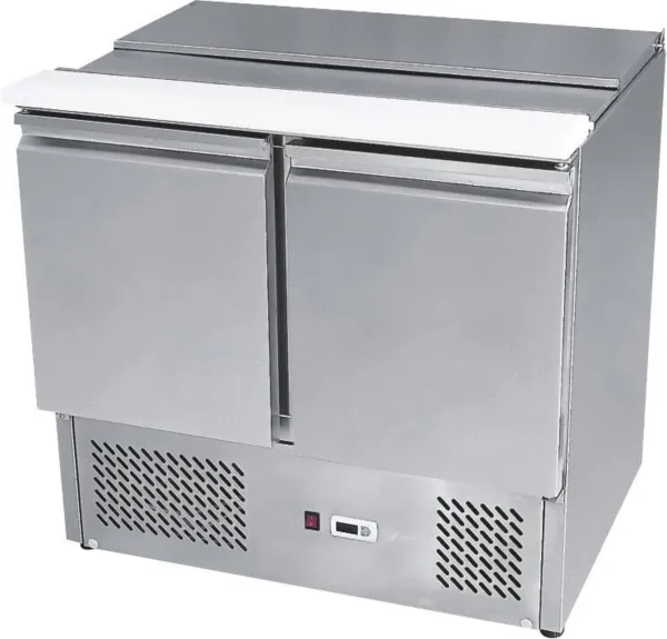 Saladette Compacte - 2 x GN1/1 + 3 x GN1/6 - Couvercle Coulissant