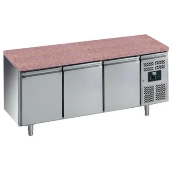 Tour Pâtissier Ventilé 600 x 400 en Granit - 3 Portes - Sans roulettes