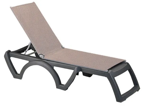 Chaise Longue Jamaica Beach - Gris Anthracite