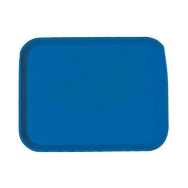 Plateau Polypropylène Fast-food à Rebord Élevé - Lot de 24 - Bleu Marine