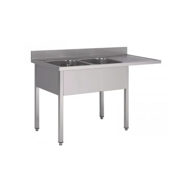 Plonge Spéciale Lave-Vaisselle - Longueur 1800 mm - Cuves à Gauche