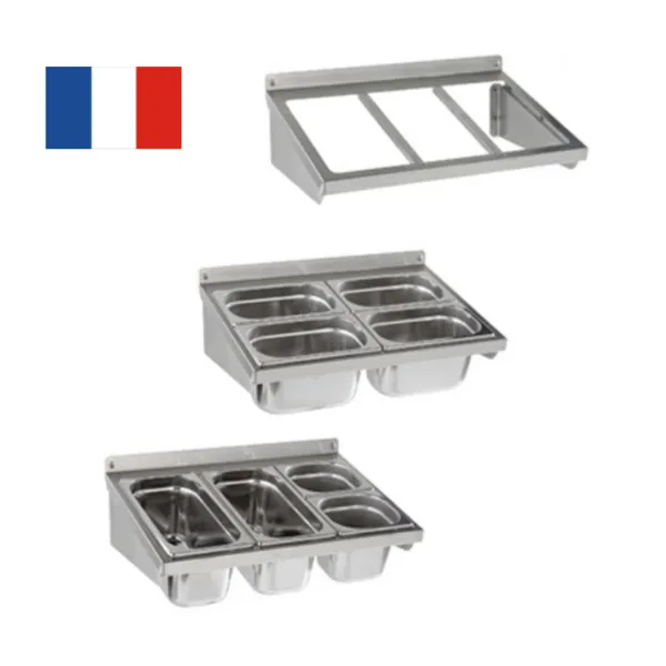Étagère Murale pour Bac Gastro - 6 GN 1/3