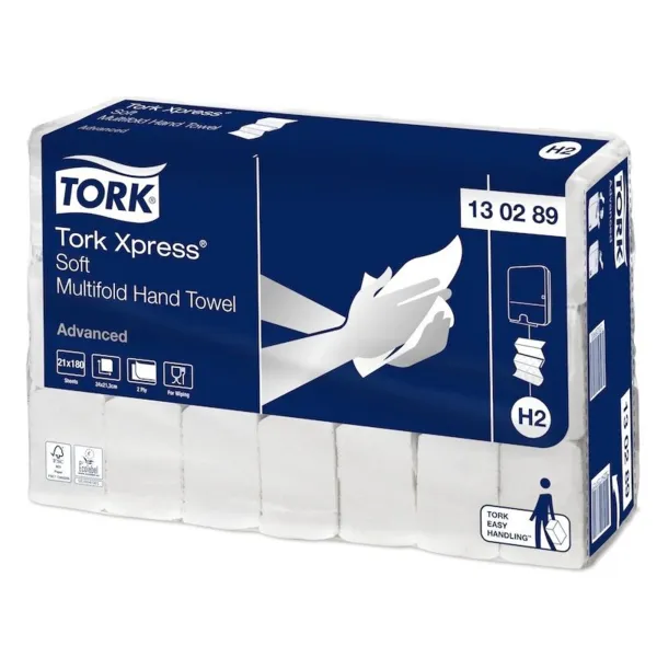 Essuie-Mains Interfoliés Doux Advanced Blanc - Tork Xpress® - 21 x 180 Feuilles