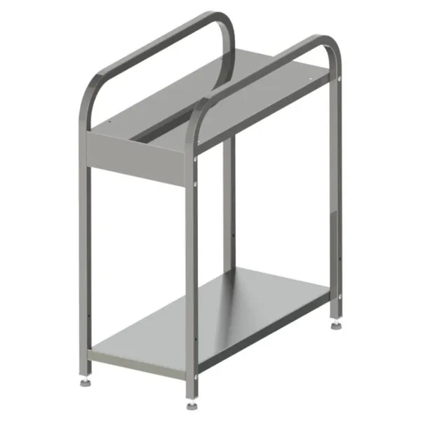 Table avec Étagère pour Réchaud à Gaz 2 Feux Snack
