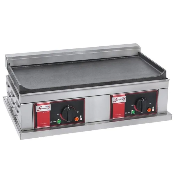 Plancha Double Electrique à Plaques Lisses - 230 V