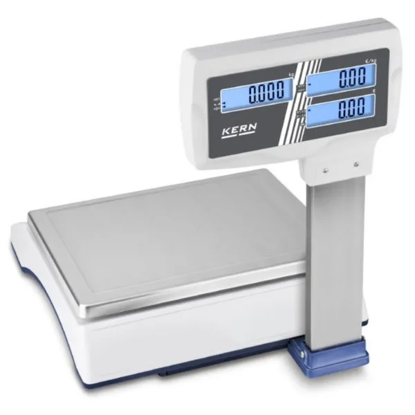 Balance Commerciale à Colonne Portée 6 ou 15 Kg avec Homologation et Métrologie Légale