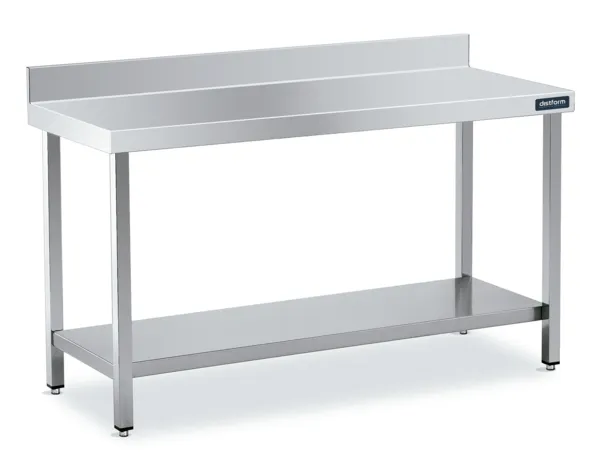 Table Inox avec Dosseret 1000x900 avec Etagère