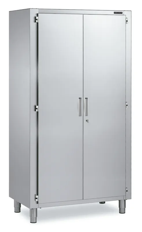 Armoire Inox Haute - 2 Portes Battantes 1200x600x1900