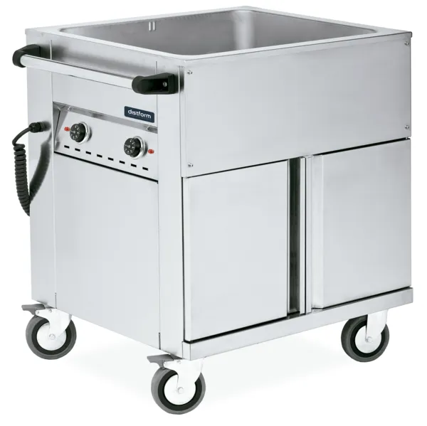 Chariot Bain-Marie Avec Réserve Chaude 2 GN 1/1