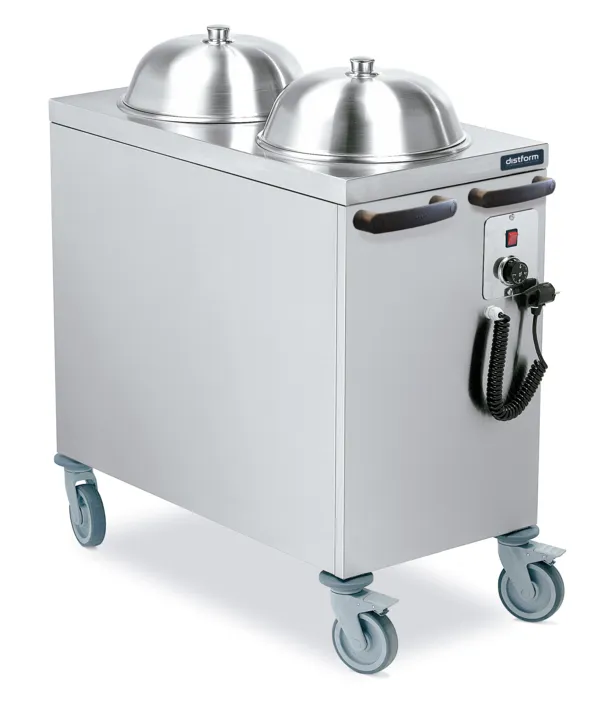 Chariot Distributeur Assiettes Chaudes - 130 Assiettes - 990 x 540 x 900 mm
