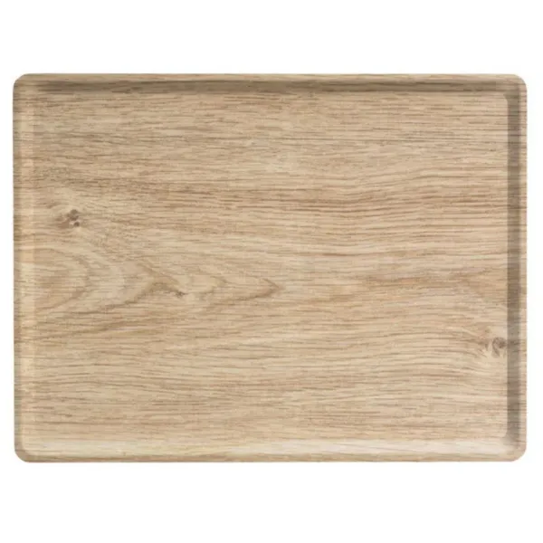 Plateau Stratifié Mélaminé Rectangulaire - 280 x 200 mm - Chêne Clair - Lot de 20