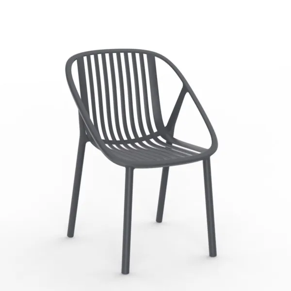 Chaise Bini - Gris Foncé - Lot de 4