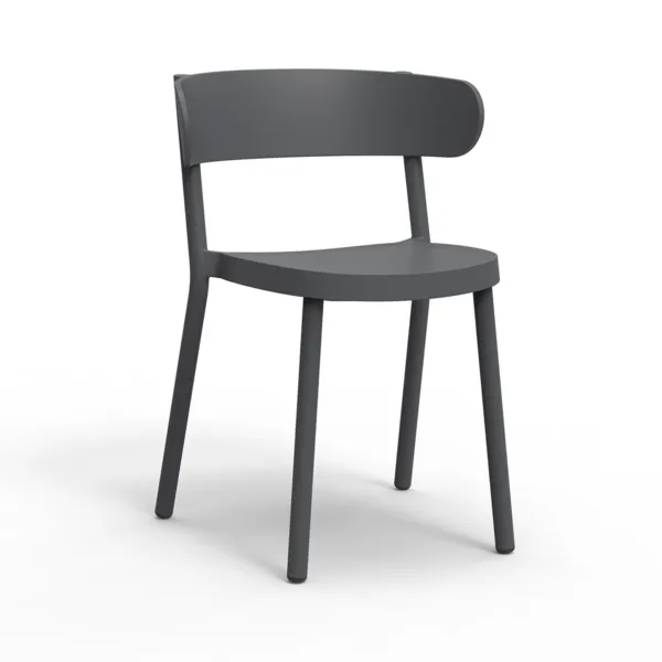 Chaise Casino - Gris Foncé - Lot de 4