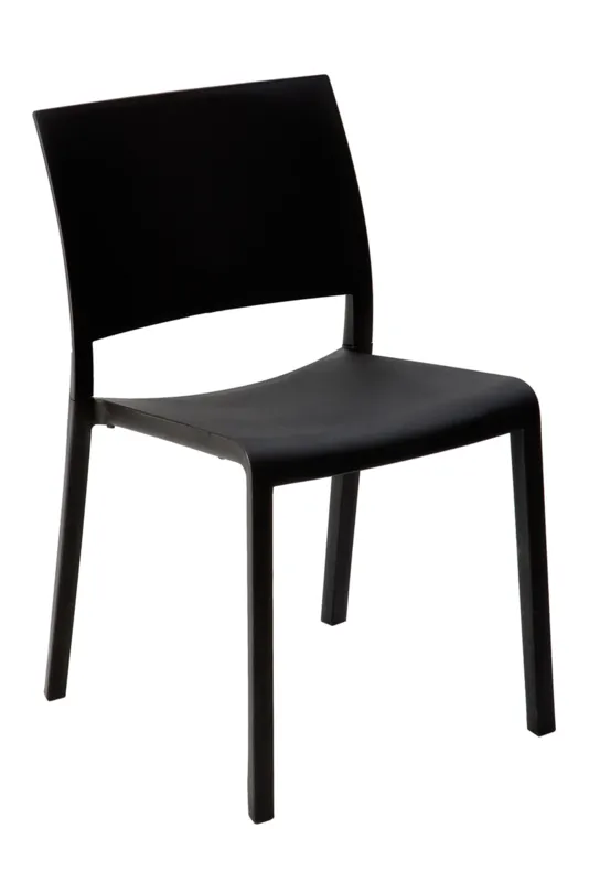 Chaise Fiona - Noir - Lot de 4