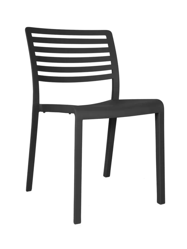 Chaise Lama - Gris Foncé - Lot de 4