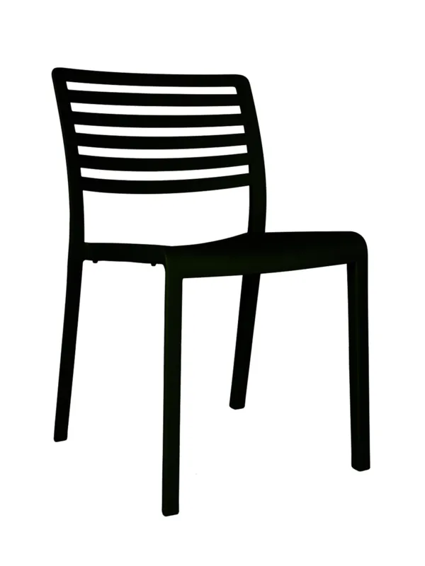 Chaise Lama - Noir - Lot de 4