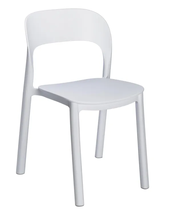 Chaise Ona à Assise Blanc - Blanc - Lot de 4