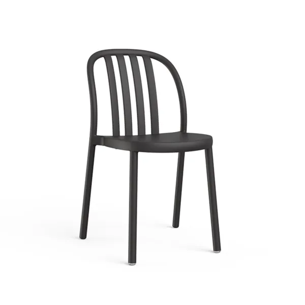 Chaise Sue Lamas - Noir - Lot de 4