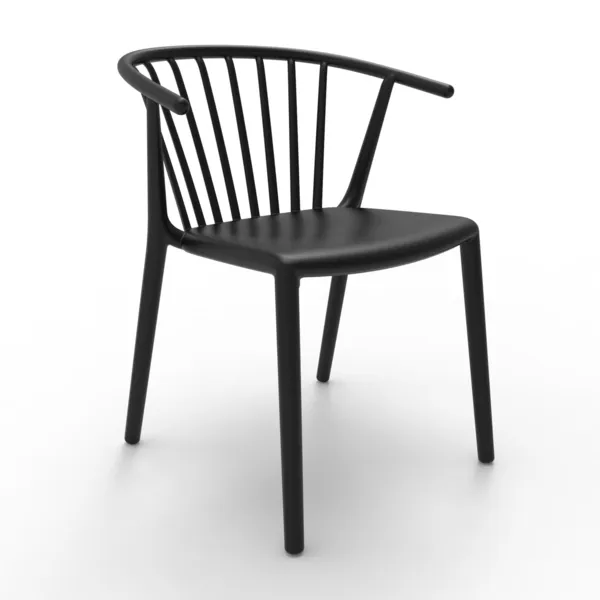 Chaise Woody - Noir - Lot de 4