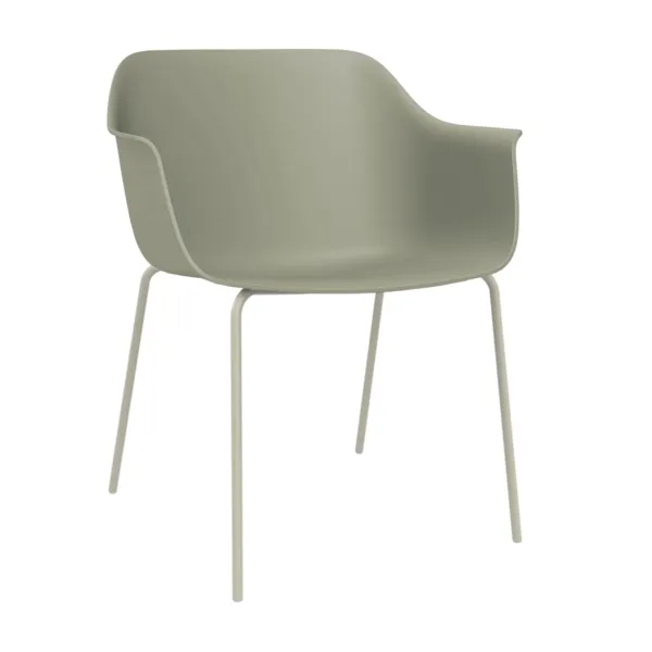 Fauteuil Shape - Gris Vert - Lot de 2