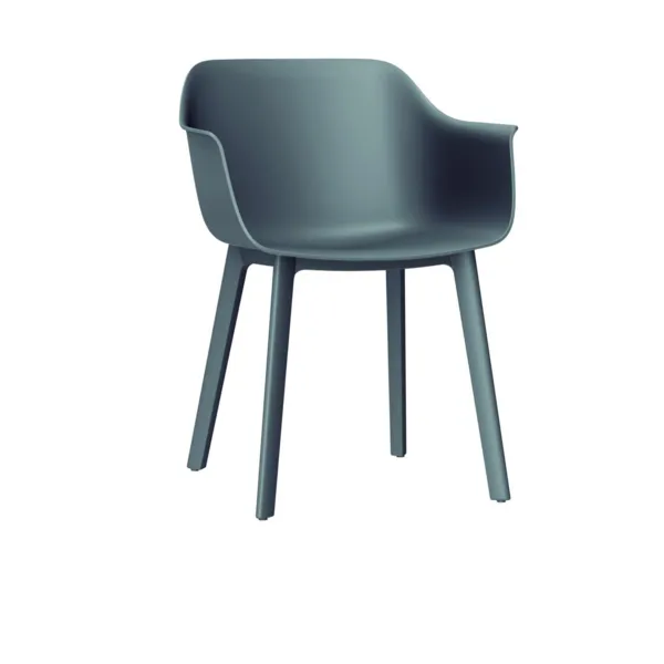 Fauteuil Shape à Pieds Gris Foncé - Gris Foncé - Lot de 2
