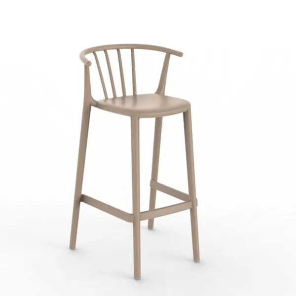 Tabouret Haut Woody - Sable - Lot de 4