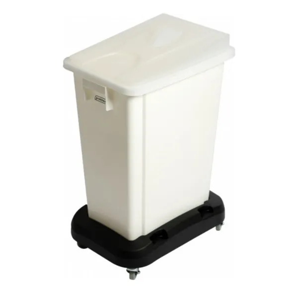 Bac à Ingrédients Blanc Sur Chariot - 60 L